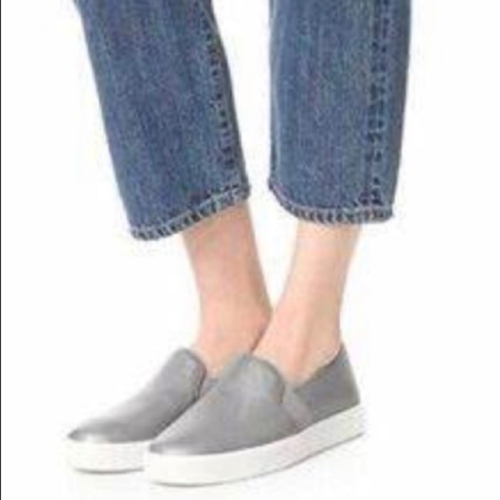 Vince Grey/Silver Slip On Sneakers Size 7
